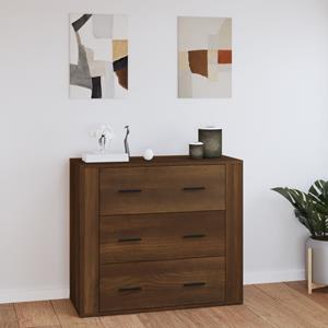 vidaXL Dressoir 80x33x70 cm bewerkt hout bruin eikenkleur