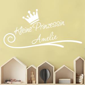 Klebefieber Wunschtext-Wandtattoo Kinderzimmer Wunschtext-Kleine Prinzessin
