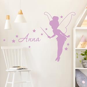 Klebefieber Wunschtext-Wandtattoo Kinderzimmer 12-teilig Wunschtext-Feenzauber