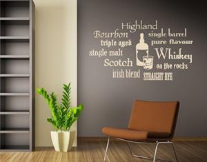 Klebefieber Wandtattoo Spruch Whiskey Variationen