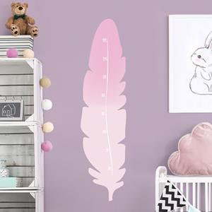 Klebefieber Kindermesslatte Feder Rosa