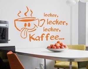 Klebefieber Wandtattoo Küchenspruch lecker Kaffee