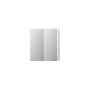 INK SPK2 Spiegelkast - 70x14x74cm - 2 deuren - dubbelzijdige Spiegel - schakelaar en stopcontact - MDF lak wit hoogglans 1105156