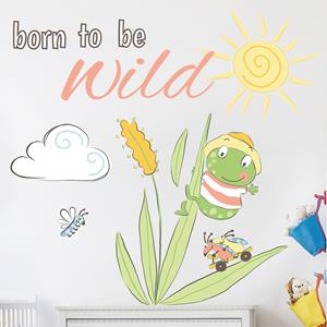 Klebefieber Wandtattoo Kinderzimmer Frosch Born to be wild