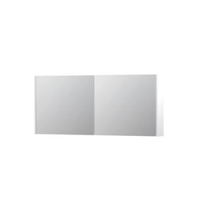 INK SPK1 Spiegelkast - 140x14x60cm - 2 deuren - dubbelzijdige Spiegel - schakelaar en stopcontact - MDF lak wit mat 1110751
