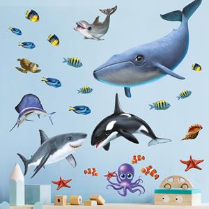 Klebefieber Wandtattoo 25-teilig Animal Club International - Tiere im Meer
