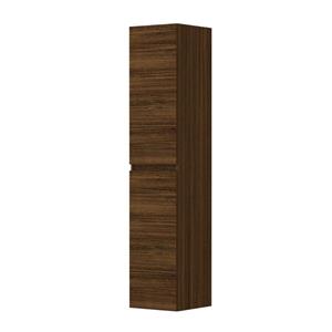 INK Badkamerkast - 35x37x169cm - 2 deuren - links en rechtsdraaiend - greeploos - houten keerlijst - MFC Koper eiken 1257410