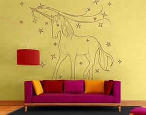 Klebefieber Wandtattoo Kinderzimmer Einhorn No.IS62 Einhorn
