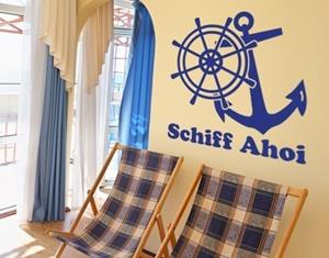 Klebefieber Wandtattoo Kinderzimmer Schiff Ahoi