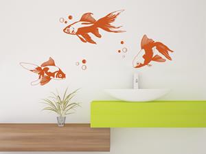 Klebefieber Wandtattoo Badezimmer Goldfische