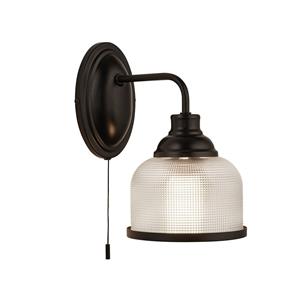 Searchlight Electric Ltd (FOB) Wandlamp Bistro met trekschakelaar, zwart