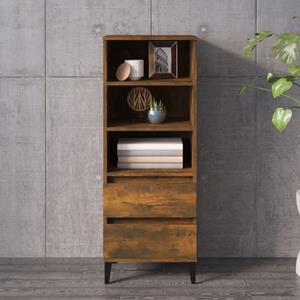 VIDAXL Highboard Räuchereiche 40x36x110 Cm Holzwerkstoff