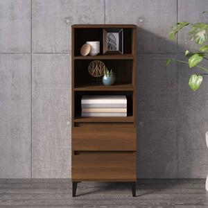 VIDAXL Highboard Braun Eichen-optik 40x36x110 Cm Holzwerkstoff