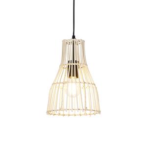 QAZQA Ländliche Hängelampe Rattan 20 cm - Botello