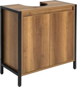 SoBuy Waschbeckenunterschrank Badschrank Waschtisch Unterschrank Badmöbel Vintage natur
