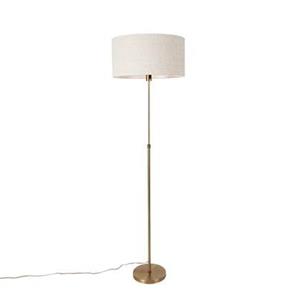 QAZQA Vloerlamp parte stof - Brons - Design - D 50cm