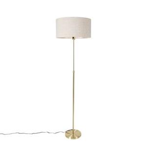 QAZQA Vloerlamp parte stof - Goud/messing - Design - D 50cm
