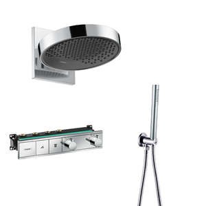 Hansgrohe + Saniclear Hansgrohe Rainfinity inbouw regendouche met thermostaatkraan RainSelect en Saniclear handdouche chroom