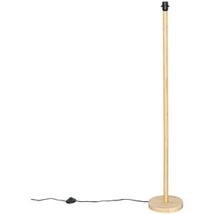 QAZQA Vloerlamp mels - Naturel - Landelijk - D 13cm