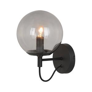 Lucande Sotiana wandlamp, glasbol, zwart