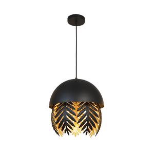 LUCANDE Aparas Hängelampe Blattoptik, 1-fl., 35 cm