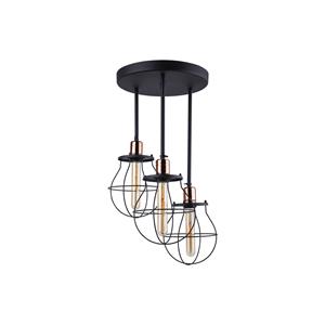 Euluna Plafondlamp Manufacture III met drie kooikappen