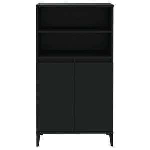 vidaXL Hoge kast 60x36x110 cm bewerkt hout zwart
