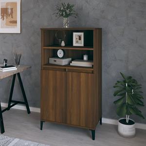 VidaXL Hoge kast 60x36x110 cm bewerkt hout bruineikenkleurig