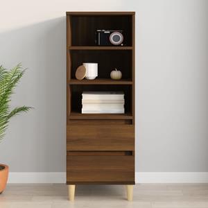 VidaXL Highboard Braun Eichen-Optik 40x36x110 cm Holzwerkstoff 