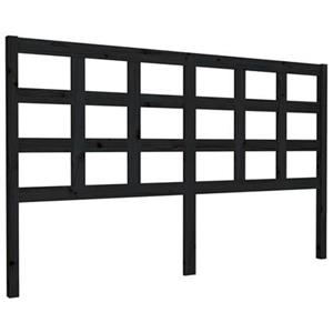 VidaXL Hoofdbord 165,5x4x100 cm massief grenenhout zwart