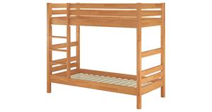 Erst-Holz Etagenbett 90x200 Buche massiv mit Rollrosten natur Gr. 90 x 200