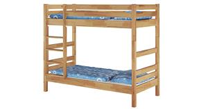 Erst-Holz Stockbett 90x200 Buche natur massiv mit Federleisten Gr. 90 x 200