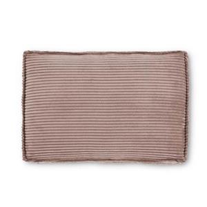 Kave Home Blok kussen in roze corduroy met brede naad, 40 x 60 cm