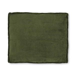 Kave Home Blok kussen in groen corduroy met brede naad, 50 x 60 cm