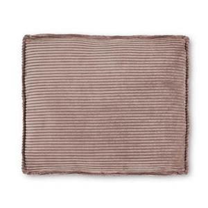 Blok kussen in roze corduroy met brede naad, 50 x 60 cm