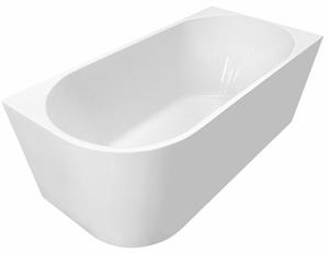 Tibera links half vrijstaand bad 140x70 wit