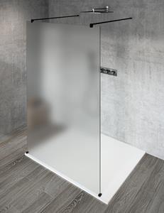 Gelco Vario inloopdouche vrijstaand mat glas 130x200 mat zwart