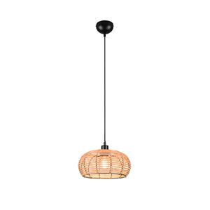Trio Lighting Pendelleuchte Inga mit Rattanschirm Ø 29 cm