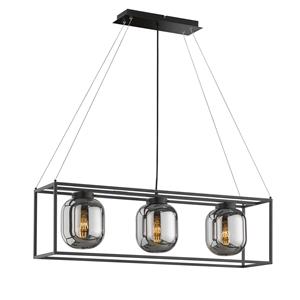 FISCHER & HONSEL Hanglamp Regi met kapframe 3-lamps