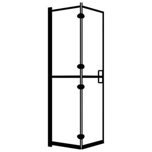 vidaxl Douchewand inklapbaar 80x140 cm ESG zwart