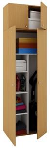 VCM Holz Besenschrank Staubsauger Putzschrank Haushaltsschrank Schublade Vandol SA braun