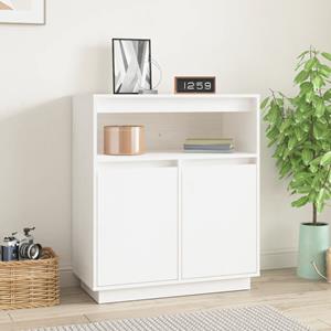VidaXL Dressoir 70x34x80 cm massief grenenhout wit