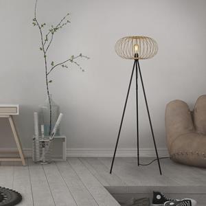 LeuchtenDirekt Tripod vloerlamp Racoon hout 11415-79