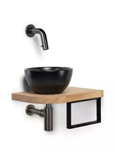 Blue Label Lille fonteinset mat zwart/zwart/gunmetal