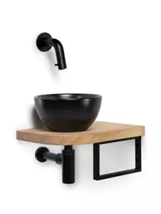 Blue Label Lille fonteinset mat zwart/zwart/mat zwart