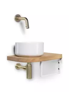 Blue Label Skov fonteinset glans wit/wit/geborsteld goud