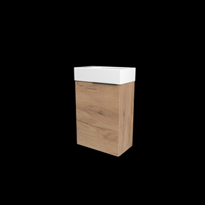 Basic Line Hit fonteinset 40x23x78.5cm met kraangat links 1 linksdraaiende deur porselein 1810816B