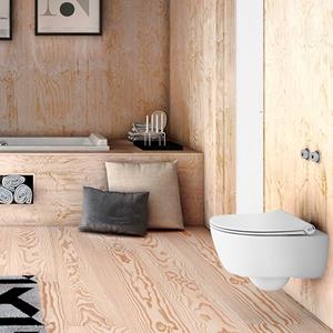 Plieger/Pressalit A/S Pressalit A/S Kansas D2 Compact toiletzitting met deksel en softclose, mat wit