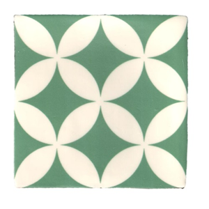 Terre d'Azur Madelaine Decor 25 vloertegel 13x13cm groen - 30 stuks per doos
