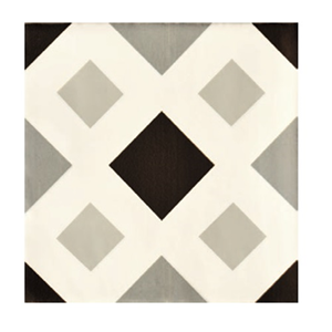 Terre d'Azur Madelaine Decor 8 vloertegel 13x13cm grijs